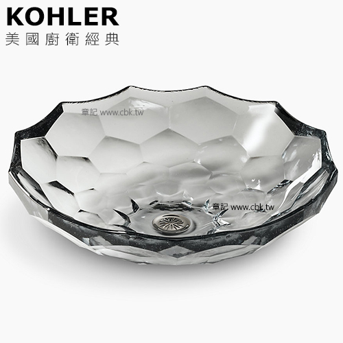 ★ 色彩生活優惠 ★ KOHLER Briolette 玻璃檯面盆(44.5cm) K-2373-B11  |面盆 . 浴櫃|檯面盆